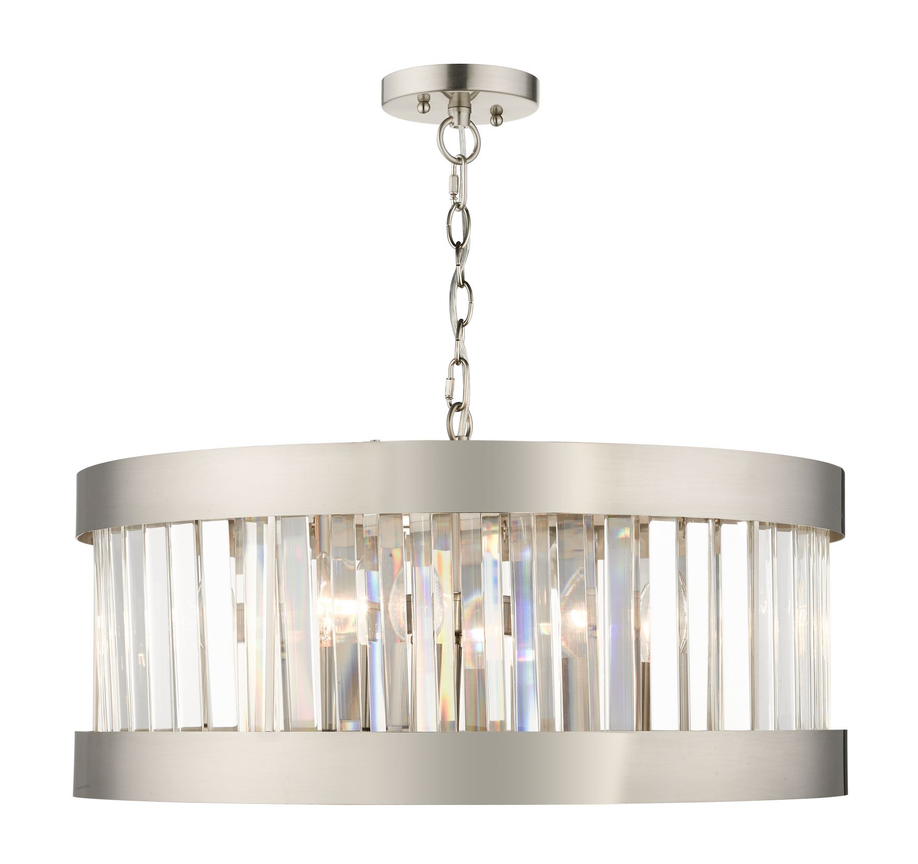 pandora_5_light_crystal_pendant_satin_chrome